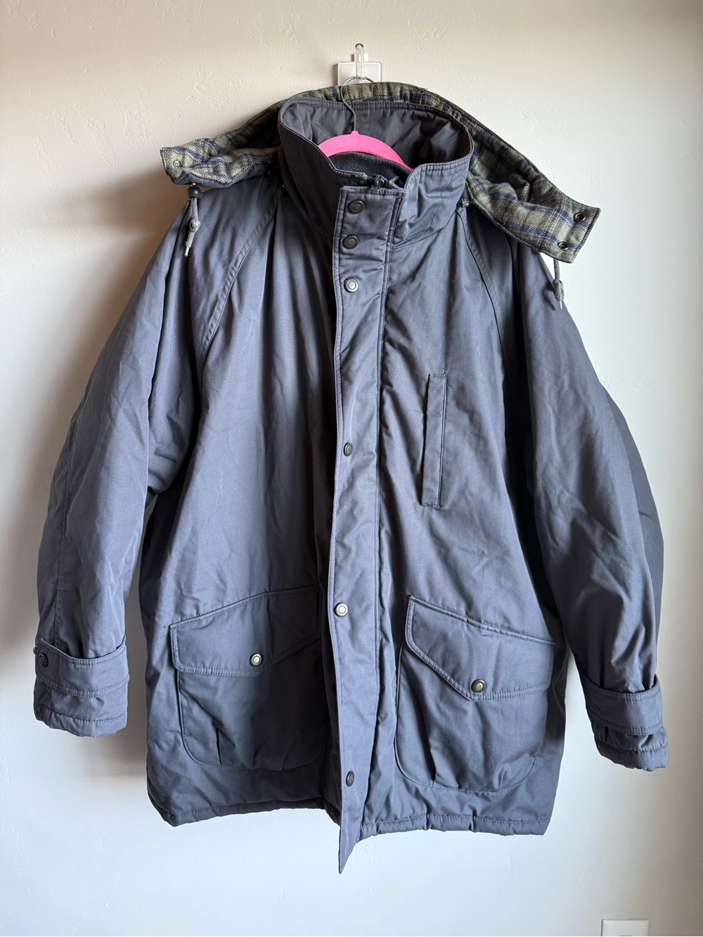 Vintage Field & Stream Men’s Gray Hooded Puffer Parka Coat Jacket